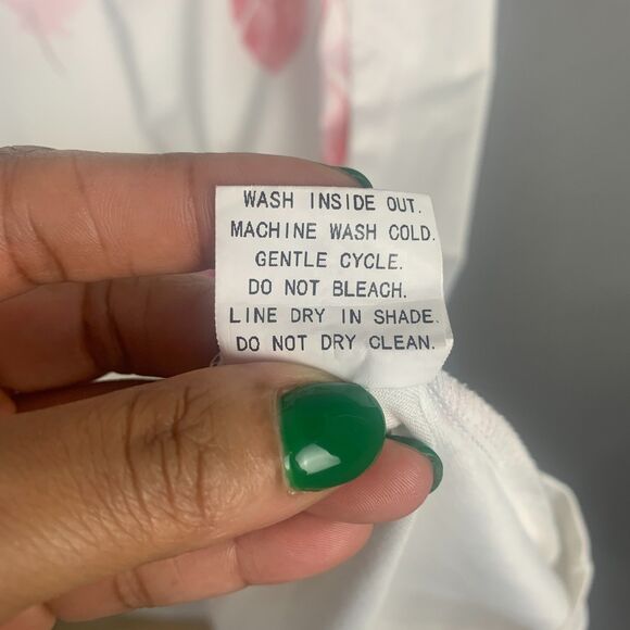 Feather Print Slip Dress Size XL White Pink Feather Motif Summer Festival Maxi - Picture 4 of 9